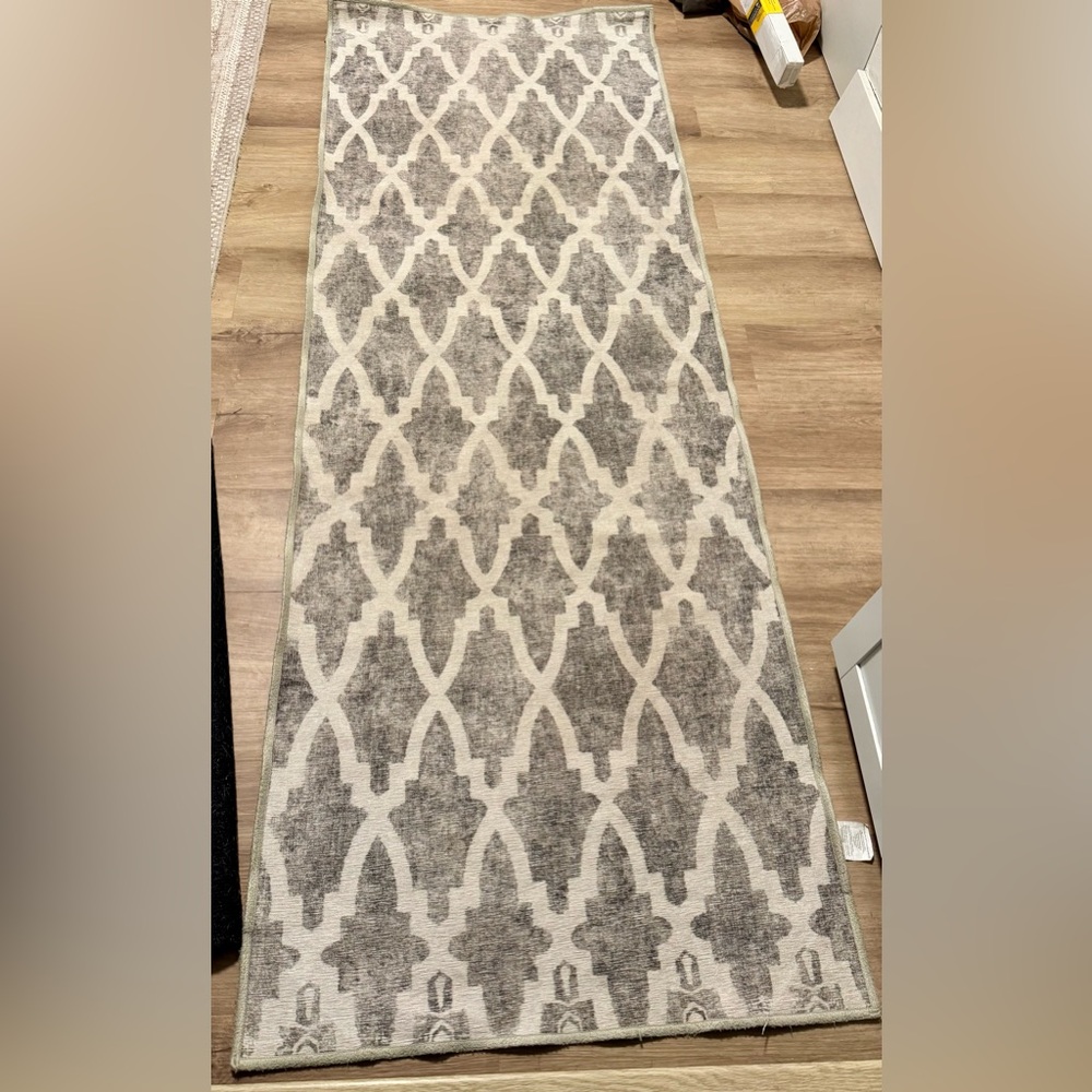 Ruggable Terali Ash Grey Rug Runner